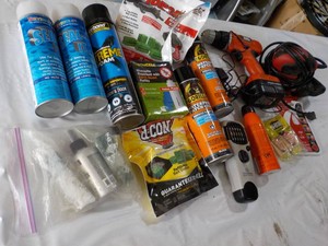 Black and Decker, Skil, Gorilla Patch and Seal, Seal It and Lots More- see all pictured