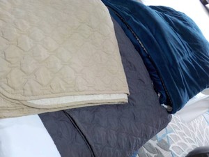 Sherpa Lined Throw and 2 Medium Throws