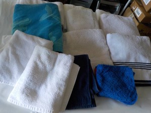 12 Towels in Laundry Basket