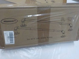 Higswor 2 pack Black IndoorOutdoor Curtain Rods for Windows 36-72