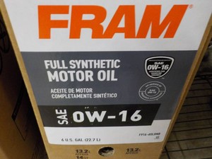 Fram 6 Gallons SAEOW-16 Full Synthetic Motor Oil