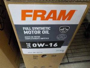 Fram 6 Gallons SAEOW-16 Full Synthetic Motor Oil