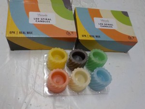2 Boxes 12 Total Furora LED Spiral Candles