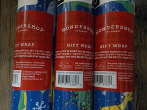 3 Extra Long Rolls Gift Wrapping Paper