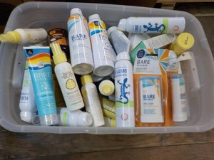 Tote of Sun Screen and Aloe Lotion