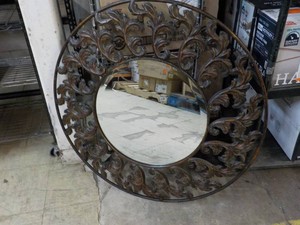 36 Diameter Metal framed Wall Mirror