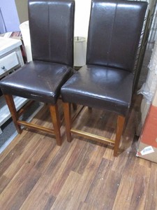 Pair of high back chairs
