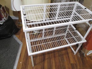 Metal storage shelf