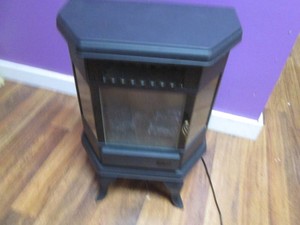 Small electric fireplace heater