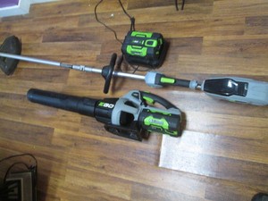 Go yard blower and trimmer with battery, and charger