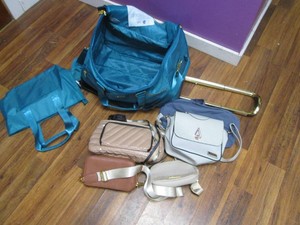 Bling rolling suitcase and more
