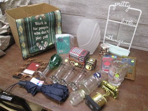 Lot of glassware home decor and more