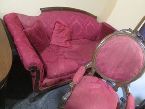Ornate couch withatching chair