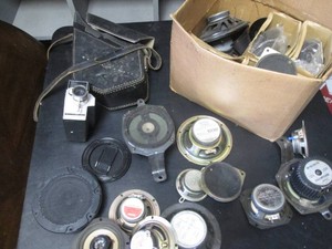 Speakers and a Bell Howell camera