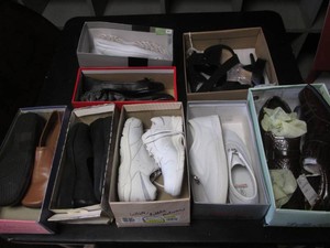 Lot of new or gently worn shoes