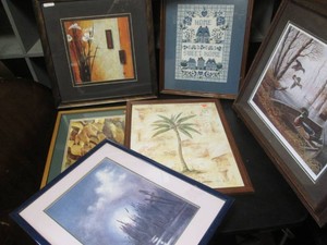 Framed art, some signed by artist and numbered
