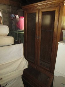 10 Gun cabinet, missing one glass pane
