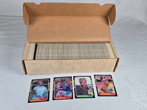 Complete Set of 1987 Donruss Baseball Cards Featuring Bo Jackson Rookie, Greg Maddux Rookie, Barry Bonds, and Mark McGwire Rookie Cards, Diamond King Puzzle Pieces