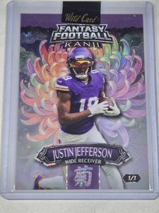 Justin Jefferson 2026 Wild Card Fantasy Football Kanji 1 of 1 - Minnesota Vikings Football Card