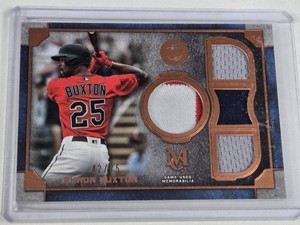 Byron Buxton 2019 Topps Museum Collection Quad Patch Relic #SPQR-BB and Numbered 4275 - Minnesota Twins Baseball Card