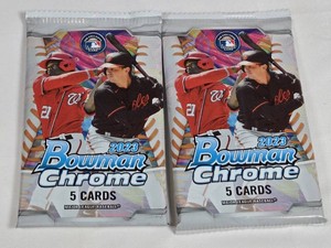 Lot of 2 Unopened Packs of 2023 Bowman Chrome Baseball Cards