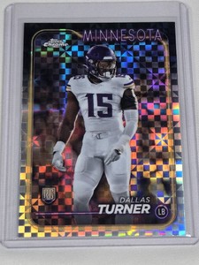 Dallas Turner Rookie 2024 Topps Chrome Refractor #221 - Minnesota Football Card