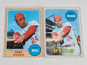 Lot of 2 Tony Perez Vintage Baseball Cards from the 1960s - Cincinnati Reds
