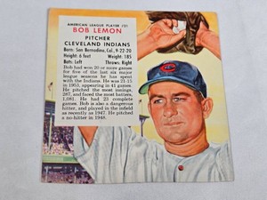 Bob Lemon 1954 Red Man #21 - Cleveland Indians Vintage Baseball Card