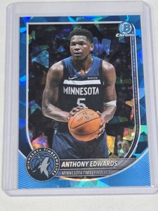 Anthony Edwards 2025 Bowman Chrome Sapphire #BCV-103 - Minnesota Timberwolves Basketball Card