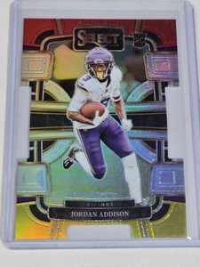 Jordan Addison Rookie 2023 Panini Select Prizm Die-Cut Concourse #66 - Minnesota Vikings Football Card