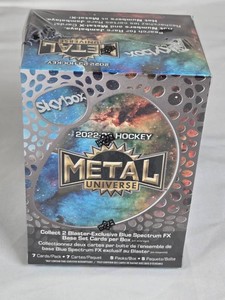Unopened Box of 2022-23 Upper Deck Metal Universe Hockey Trading Cards
