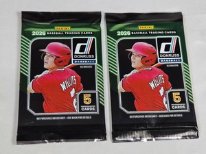Lot of 2 Unopened Packs of 2026 Donruss Baseball Cards by Panini