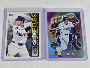 Lot of 2 Shohei Ohtani Baseball Cards Including Topps Profiles and Titans of the Game Holo