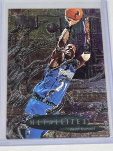 Kevin Garnett 1997 Fleer Metalized Metal Insert #224 - Minnesota Timberwolves Basketball Card