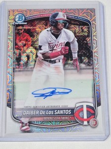 Daiber De Los Santos 2025 Bowman Chrome Mojo On Card Auto #BMA-DD - Minnesota Twins Baseball Card