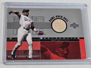 Gary Sheffield 2001 Upper Deck Legends Game-Used Ball #B-GS - Los Angeles Dodgers Baseball Card