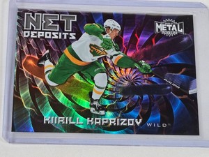 Kirill Kaprizov Rookie 2020-21 Skybox Metal Universe Net Deposits #ND-1 - Minnesota Wild Hockey Card Rookie
