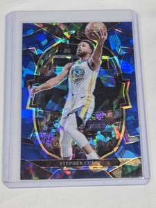 Stephen Curry 2022-23 Panini Select Blue Cracked Ice Prizm #27 - Golden State Warriors Basketball Card