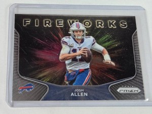 Josh Allen 2020 Panini Prizm Fireworks Insert #18 - Buffalo Bills Football Card
