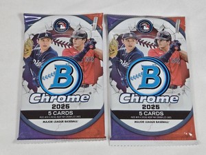 Lot of 2 Unopened Packs of 2025 Bowman Chrome Baseball