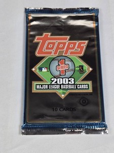 Unopened Pack of 2003 Topps Baseball Cards - Possible Mays Auto