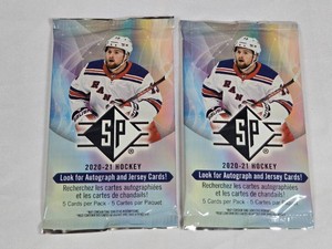 Lot of 2 Unopened Packs of 2020-21 SP Hockey Cards by Upper Deck