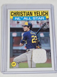 Christian Yelich 2021 Topps All-Star, Game Used Relic - Milwaukee Brewers Baseball Card
