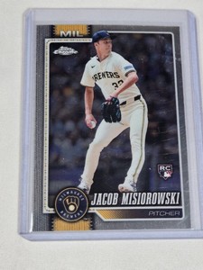 Jacob Misiorowski Rookie 2026 Topps Chrome #196 - Milwaukee Brewers Baseball Card
