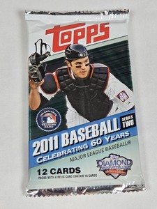 Unopened Pack of 2011 Topps Baseball Cards Series Two - Possible Trout Rookie