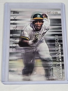 Rickey Henderson 2018 Topps Dont Blink #DB-1 and Numbered 147299 - Oakland Athletics Baseball Card