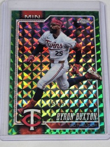 Byron Buxton 2026 Topps Chrome Green Refrractor SP #173 and Numbered 5899 - Minnesota Twins Baseball Card, Green Holo 5899