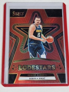 Nikola Jokic 2024-25 Panini Select Lodestars Red Refractor Prizm #7 - Denver Nuggets Basketball Card