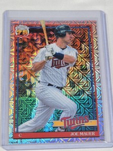 Joe Mauer 2026 Topps Chrome Mojo Refractor #91C2-42 - Minnesota Twins Baseball Card