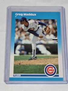 Greg Maddux 1987 Fleer Rookie #U-68 - Chicago Cubs Baseball Card